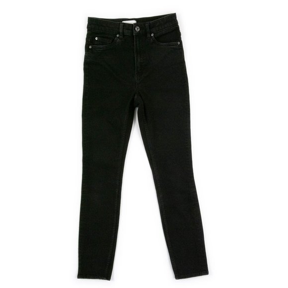 H&M black stretch cropped skinny jeans size 4 - Picture 1 of 8